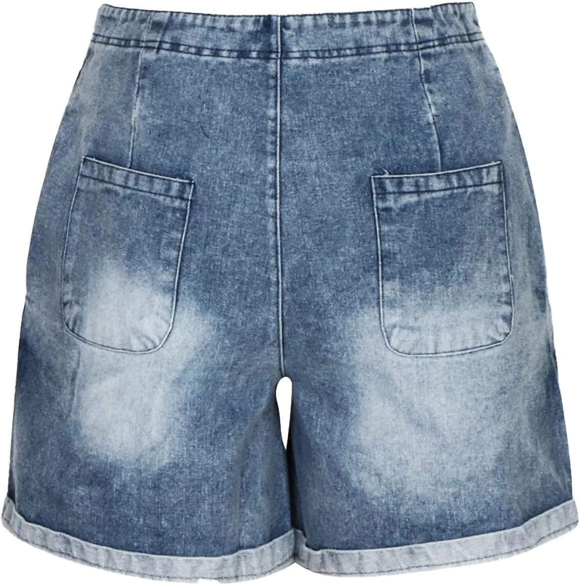 Women's Denim Shorts Summer Baggy High Waisted Flowy Wide Leg Buttons Pleated Casual Jean Short 2025 Fashion