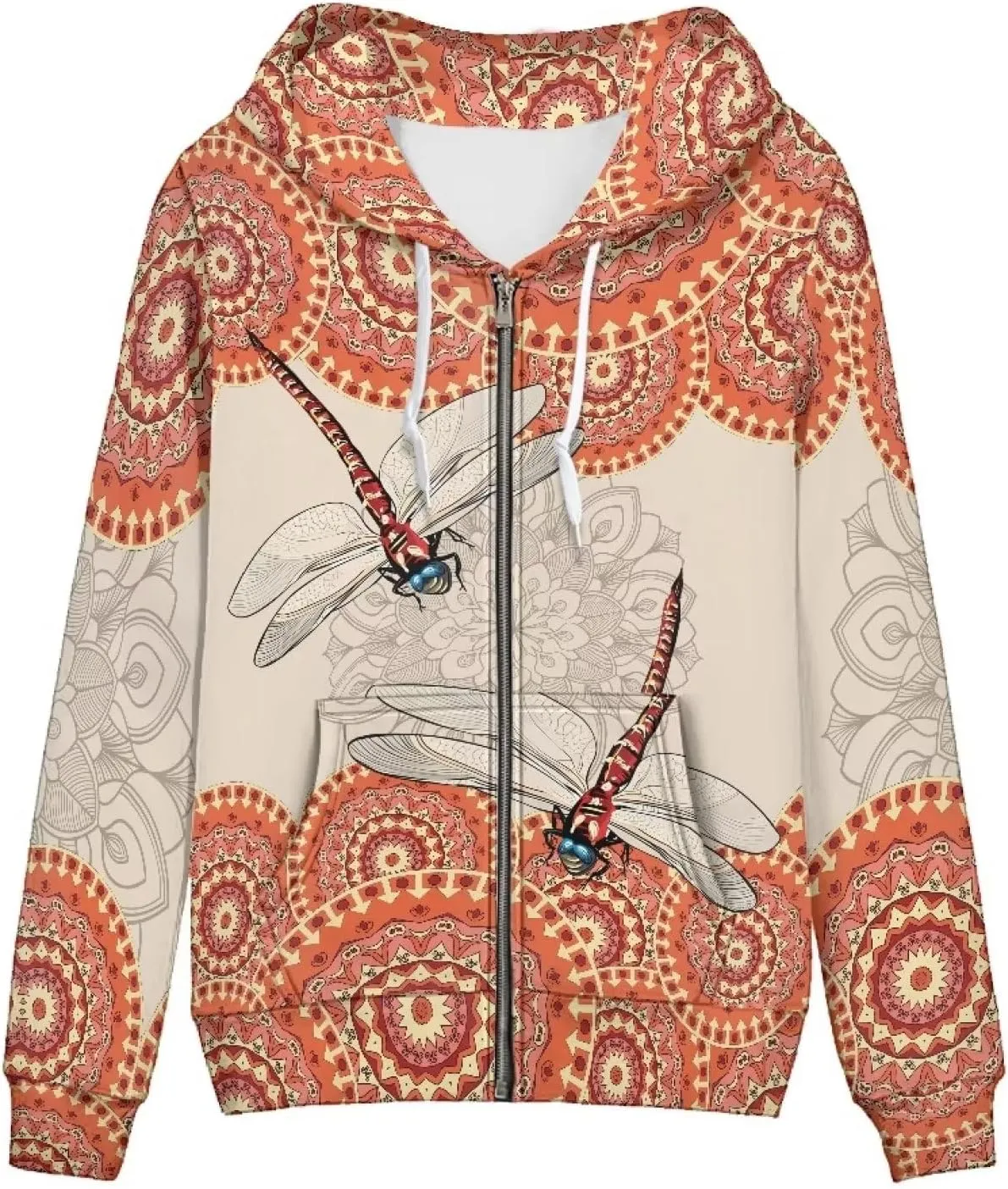 Women's Fashion Hoodies Sweatshirt Teen Girls Zip Up Jacket Long Sleeve Pullover Top XS-5XL