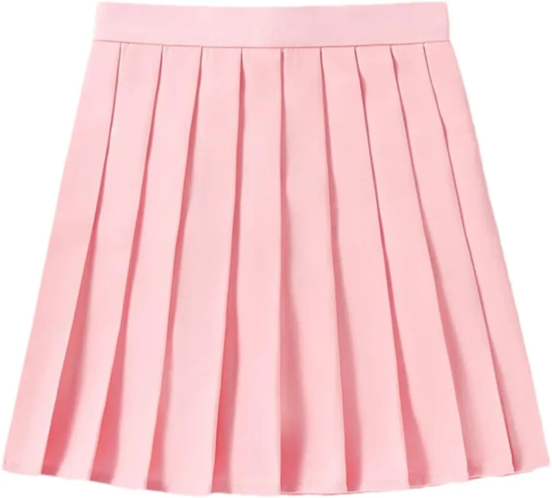 Women's High Waist A-Line Mini Pleated Skirt for School Girl Uniform - Summer Ladies' Clothes