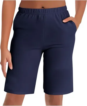 Women's High-Waisted Elastic Waist Shorts Slimming Yoga Fashion Shorts Moisture-Wicking Vacations Travel Lounge Pants