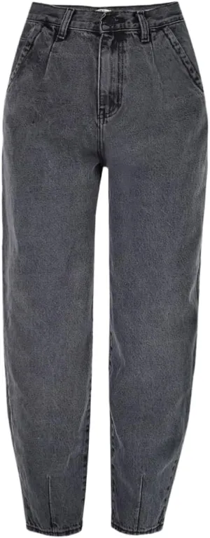 Women's High Waisted Jeans Baggy Metallic Glitter Straight Leg Ripped Denim Pants