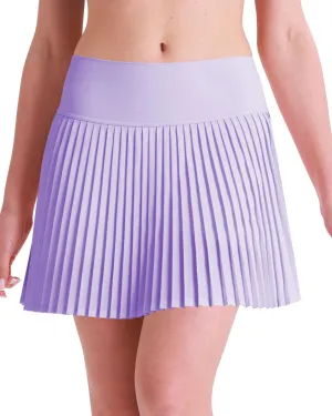 Women's High-Waisted Pleated Tennis Skirt with Shorts and Pockets: Lightweight Athletic Golf Skorts
