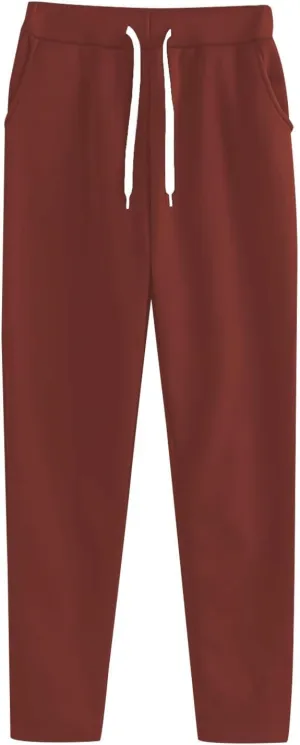 Womens Jogger Casual Sweatpants Trendy High Waisted Active Sport Workout Drawstring Pants Solid Color Lounge Trousers