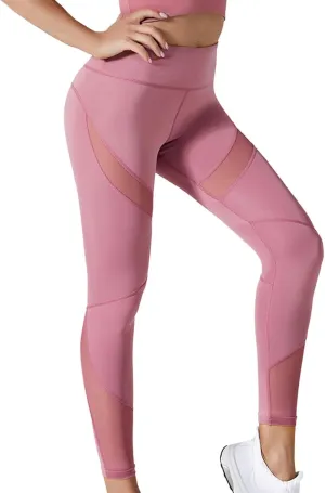 Women's Knit Breathable Yoga Pants Trendy Slim Tight Height Waist Gym Fitness Leggings Park Jogging Casual Sweatpants