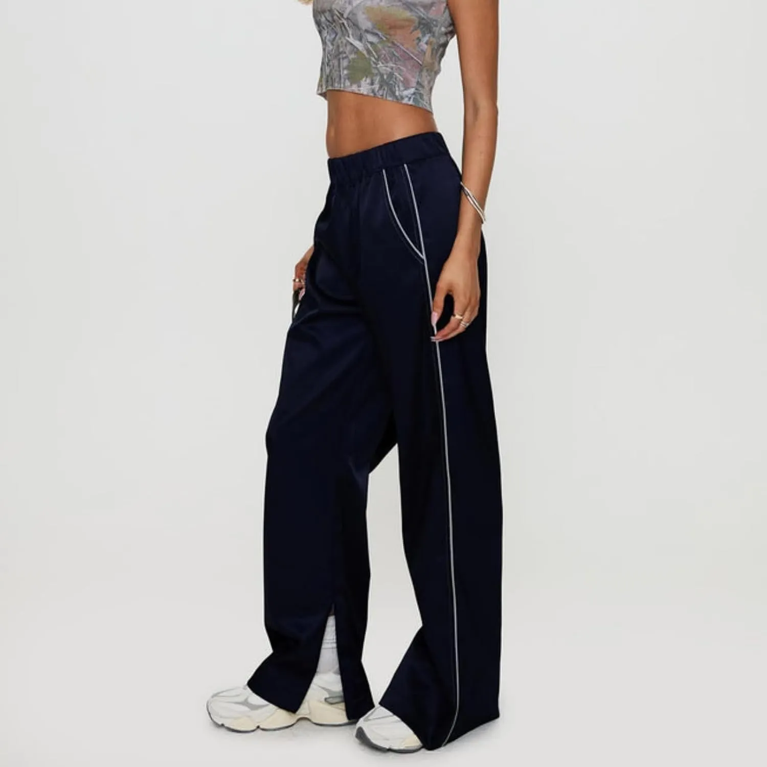 Women's Parachute Pants Casual Loose Elastic Waist Casual Y2K Jogger Outing Sweatpants Streetwear