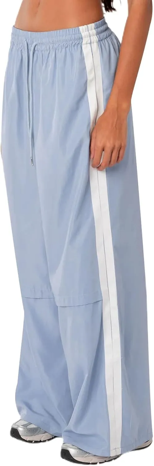 Women's Parachute Pants Casual Loose Elastic Waist Casual Y2K Jogger Outing Sweatpants Streetwear
