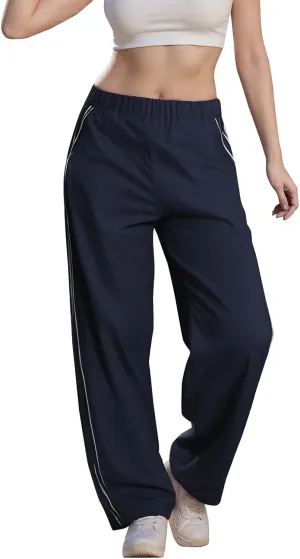 Women's Parachute Pants Casual Loose Elastic Waist Casual Y2K Jogger Outing Sweatpants Streetwear