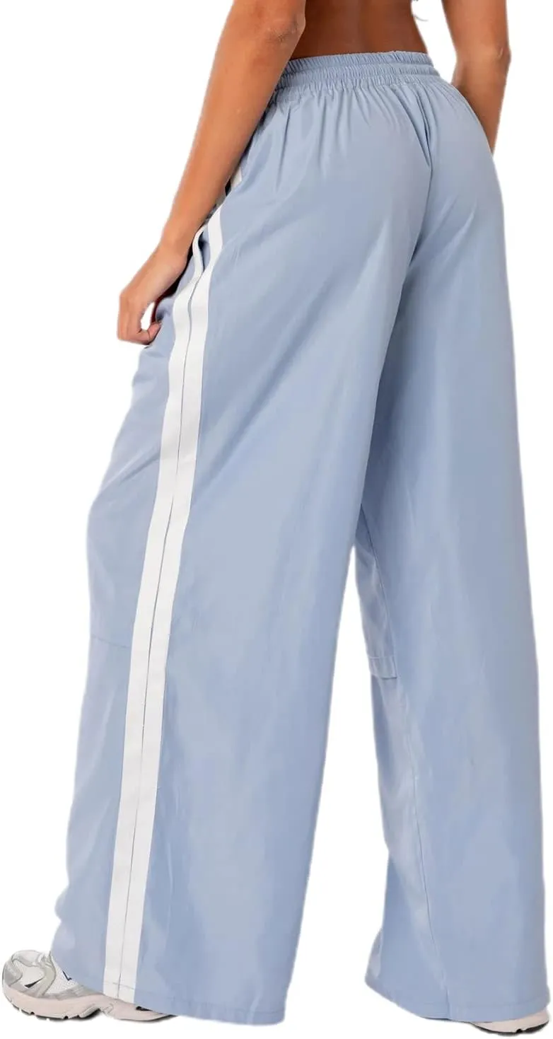 Women's Parachute Pants Casual Loose Elastic Waist Casual Y2K Jogger Outing Sweatpants Streetwear