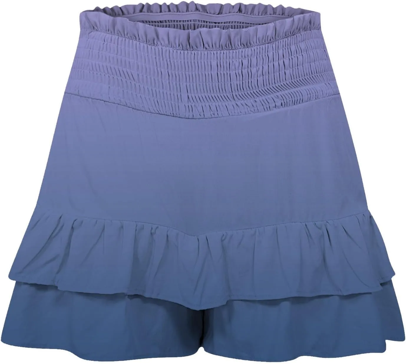 Womens Ruffle Short Skirt 2025 Summer Stretchy Smock Waist Gradient Leisure Skirt Park Workout Casual Yoga Sportswear