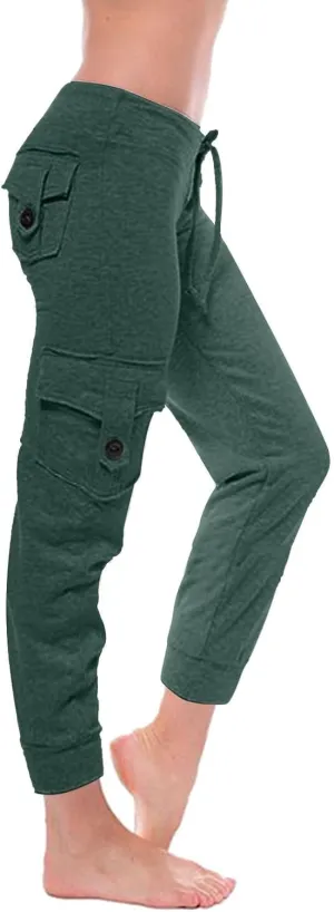 Women's Stretch High Waist Yoga Pant Trendy Daily Home Lounge Gym Fitness Sweatpants Office Work Dress Casual Trouser