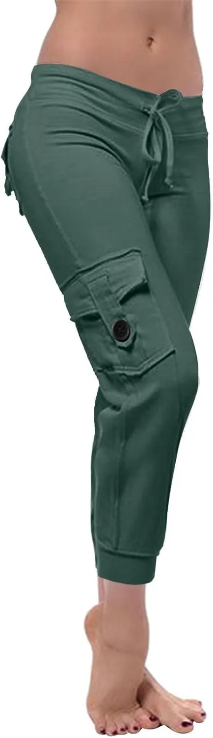 Women's Stretch High Waist Yoga Pant Trendy Daily Home Lounge Gym Fitness Sweatpants Office Work Dress Casual Trouser