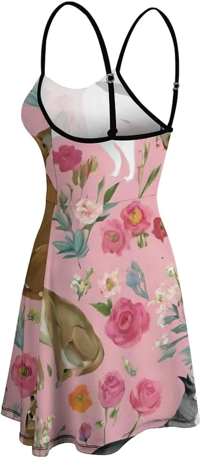 Women's Summer Casual Bodycon Cami Dress for Party Beach Date