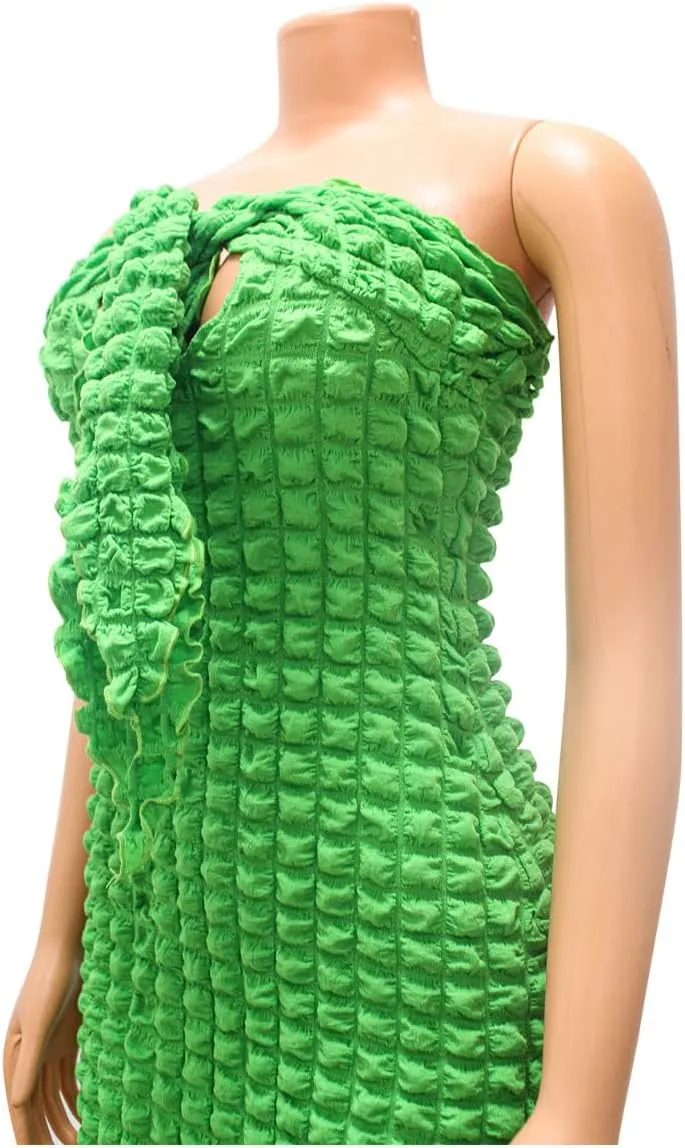 Women's Tie Knot Front Off Shoulder Bodycon Midi Dress Backless Sheath V Neck Bodycon Summer Night Party Dresses