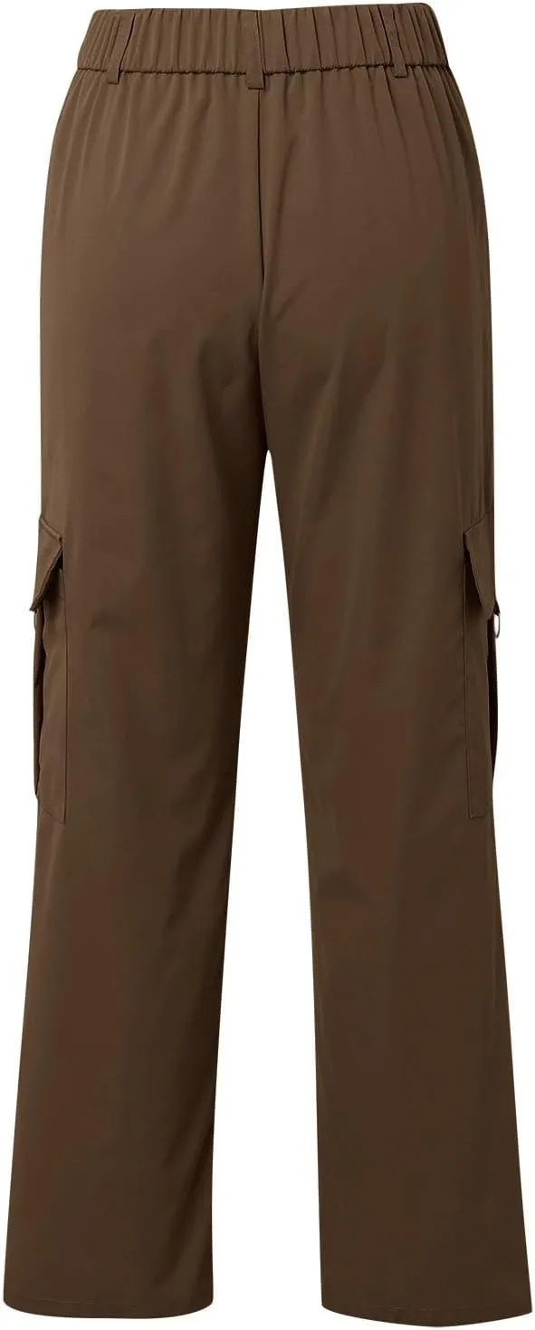 Women's Tummy Control Cargo Pants Trendy Going Out Hiking Joggers Sports Y2k Sweatpants Oversized Drawstring Trousers