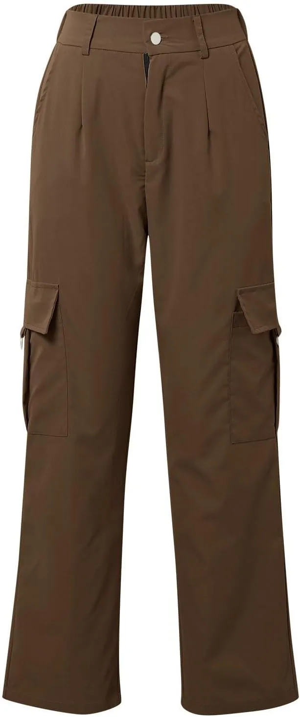 Women's Tummy Control Cargo Pants Trendy Going Out Hiking Joggers Sports Y2k Sweatpants Oversized Drawstring Trousers