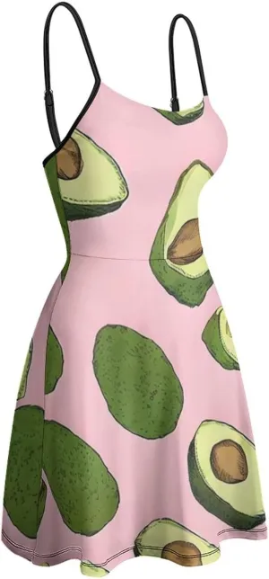 Women's U-Neck Sleeveless Midi Tank Dress for Party Holiday Beach