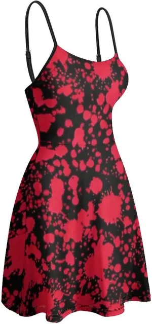 Women's U-Neck Sleeveless Swing Midi Sun Dress for Vacation Party Wedding