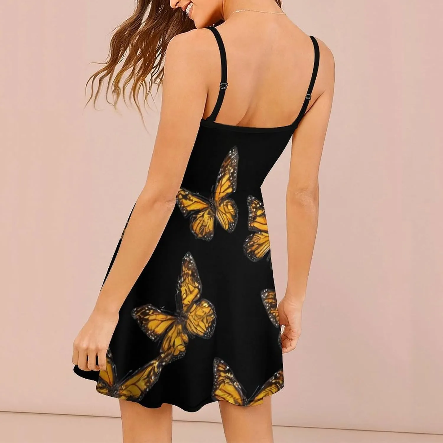 Women's U-Neck Sleeveless Swing Midi Sun Dress for Vacation Party Wedding
