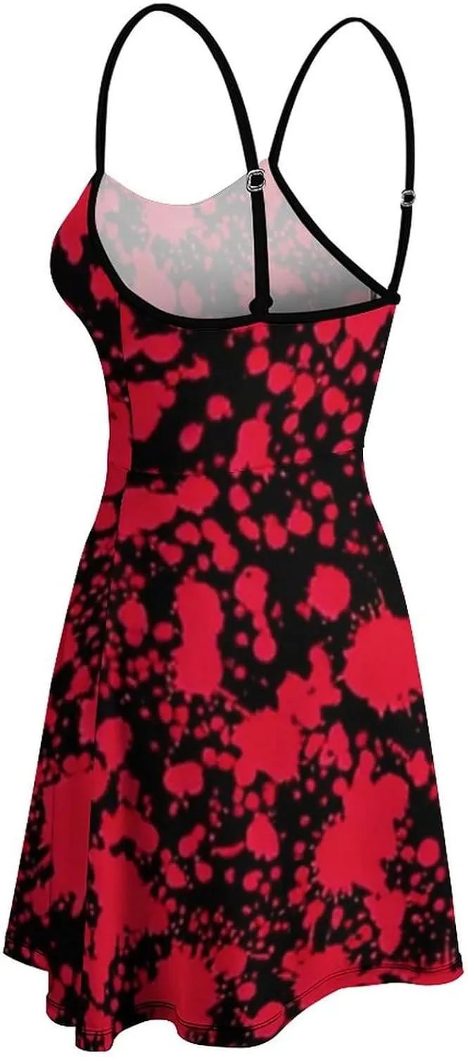 Women's U-Neck Sleeveless Swing Midi Sun Dress for Vacation Party Wedding