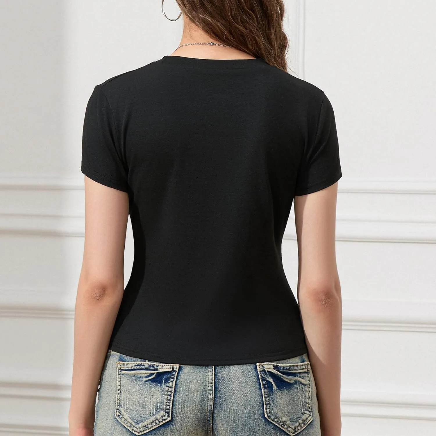 Y2k Grunge Graphic Tees for Women Teen Girls Vintage Goth Aesthetic Baggy Shirts 2000s Emo Tops Summer Clothes