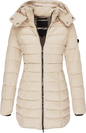 YMING Women's Winter Hooded Coat Warm Solid Color Jacket Long Puffer Parka with Pockets