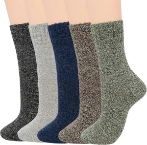 Zando Womens Wool Socks Winter Athletic Socks Crew Sock Warm Hiking Merino Wool Socks Soft Thick Mid Calf